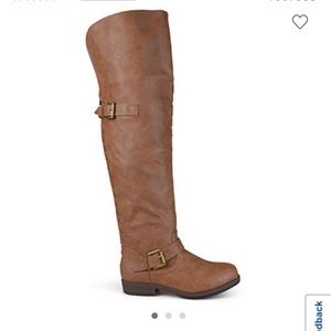 Journee Collection Womens Kane Wide Calf Over-the-Knee Riding Boots